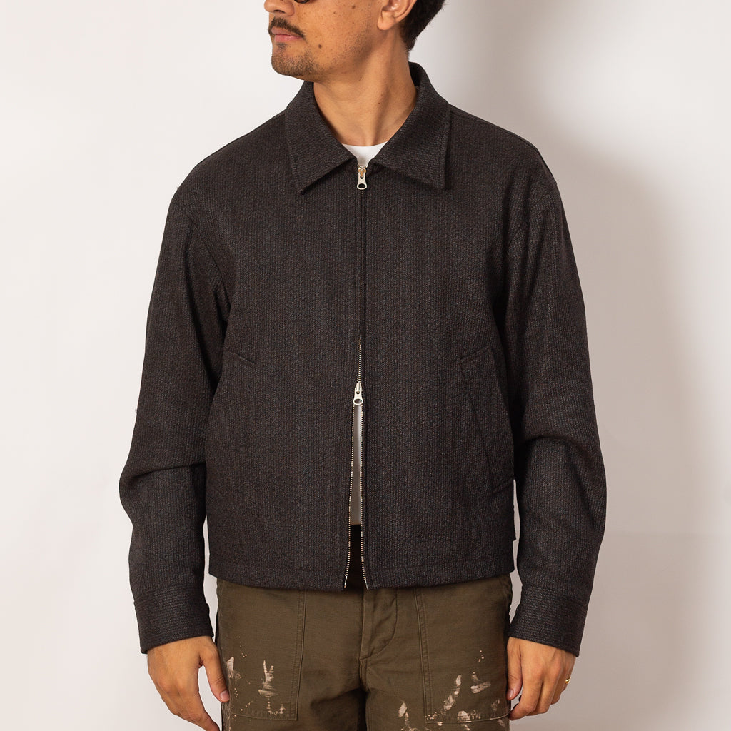 Mail Jacket - Brown Melange Stripe