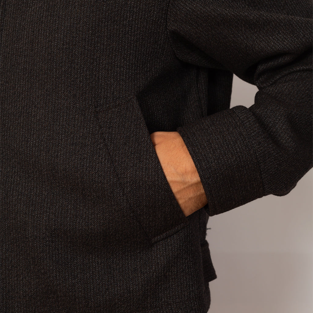Mail Jacket - Brown Melange Stripe