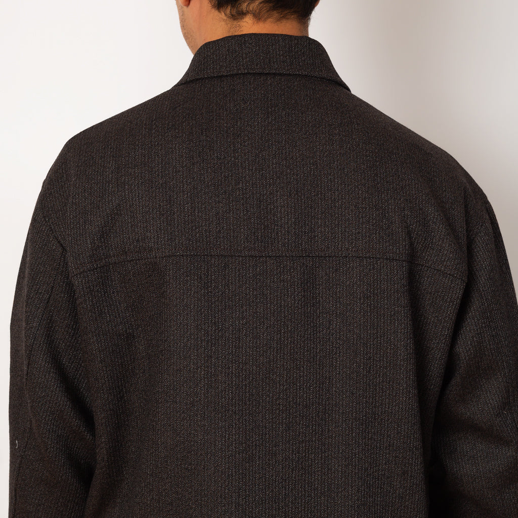 Mail Jacket - Brown Melange Stripe