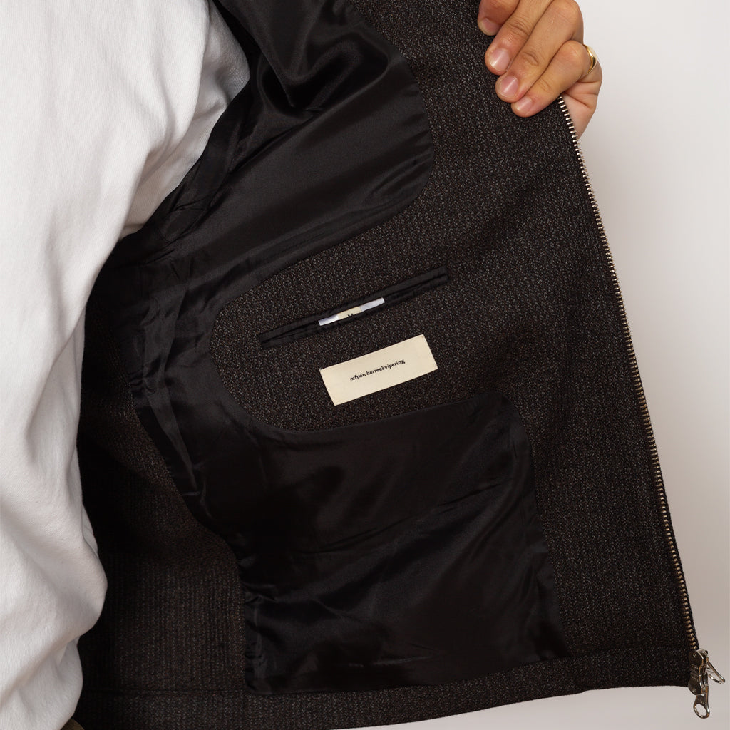 Mail Jacket - Brown Melange Stripe