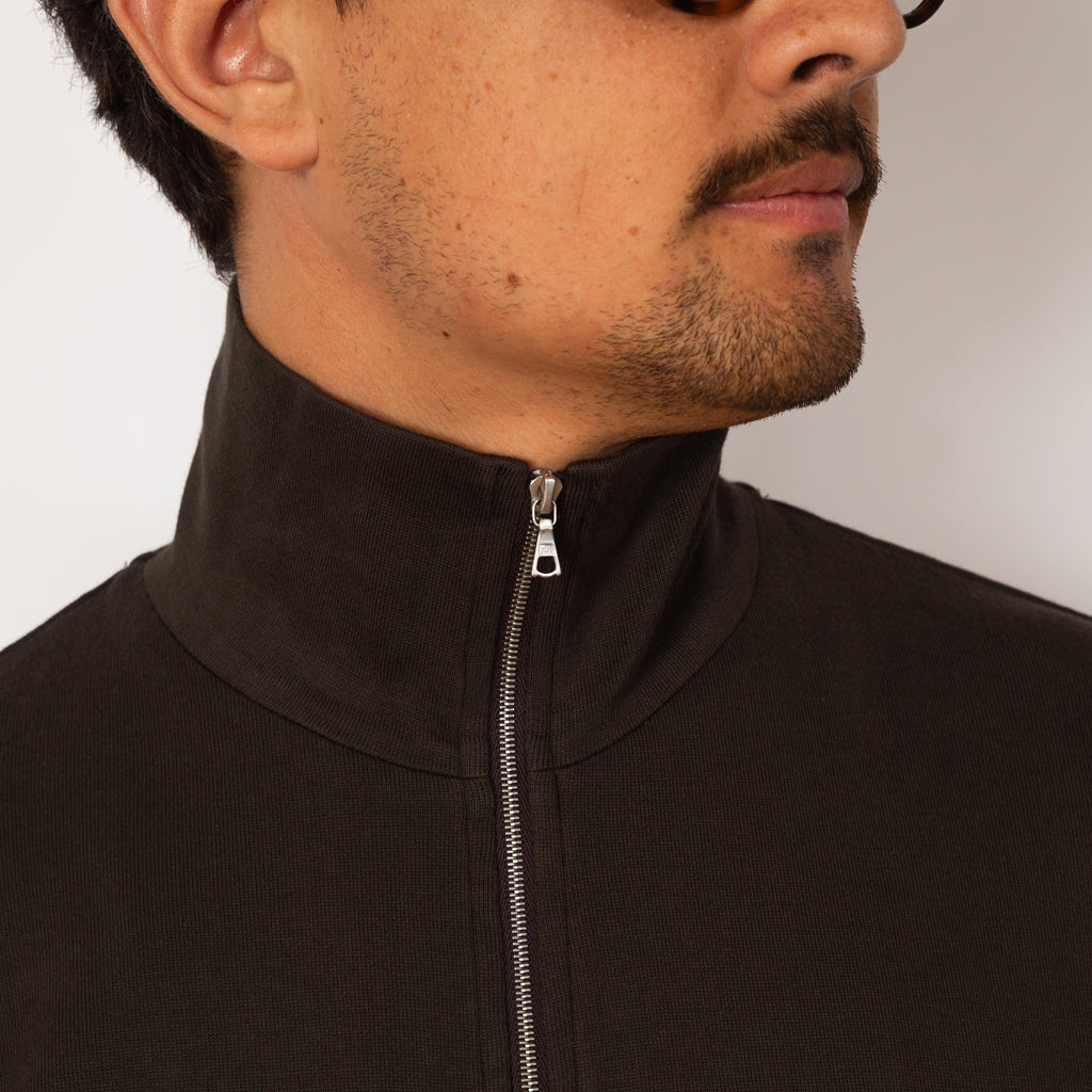 Super High Gauge Sweat Zip Blouson - Dark Brown