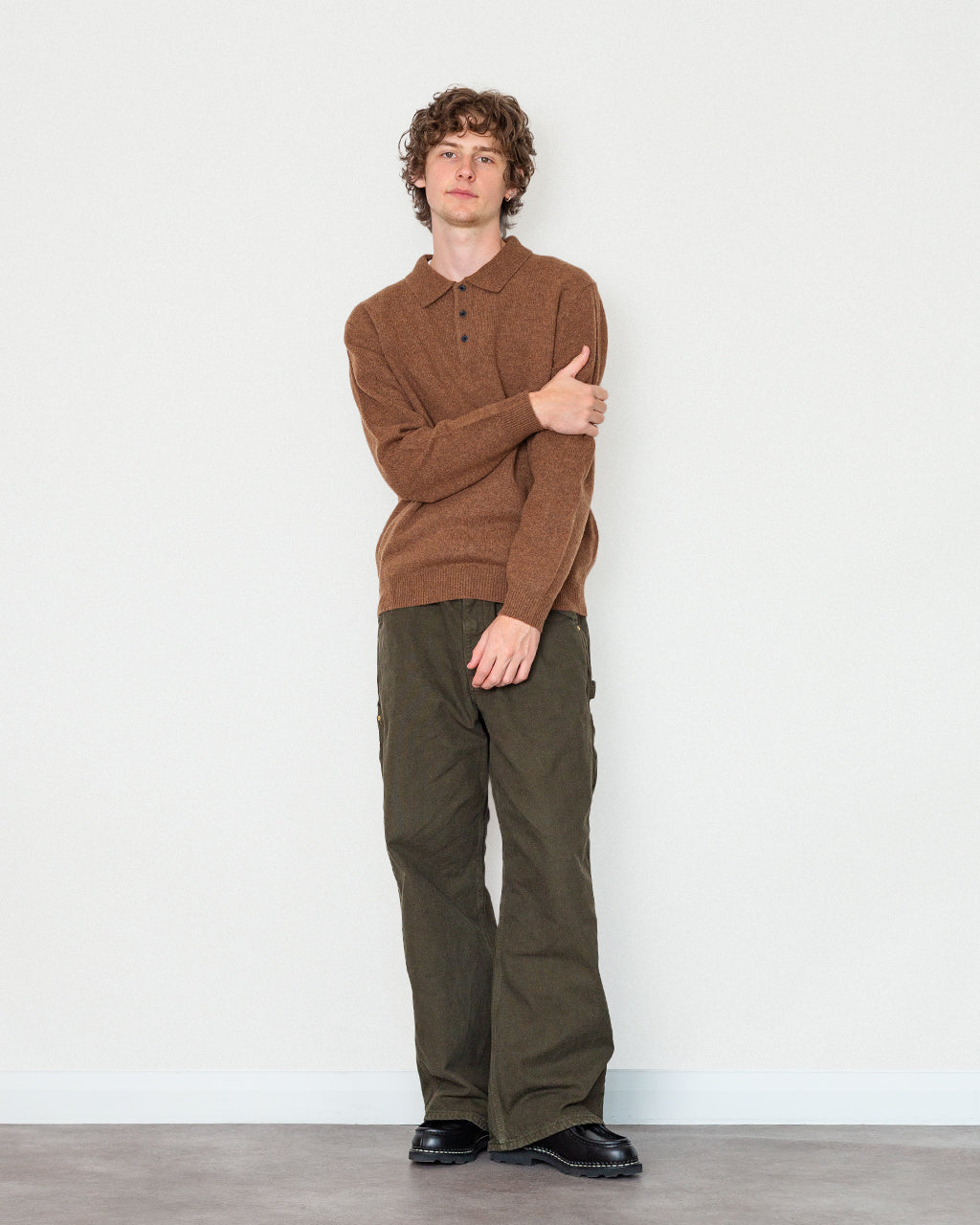 Knit Polo 9G - Brown
