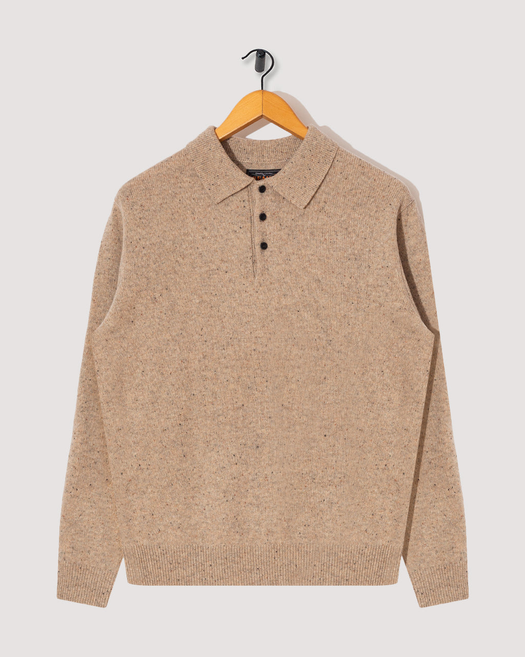 Knit Polo Nep 9G - Beige | Beams Plus | Peggs & son.