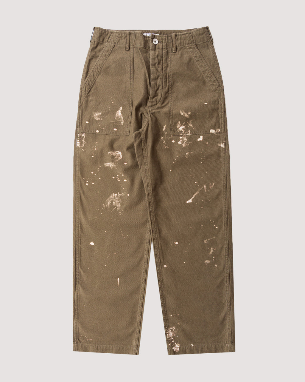 Washed Baggy Satin Bleached Baker Pant - Khaki Brown | Auralee