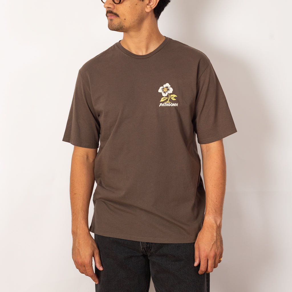 Balance Organic T-Shirt - Peace Seeds: Marlow Brown