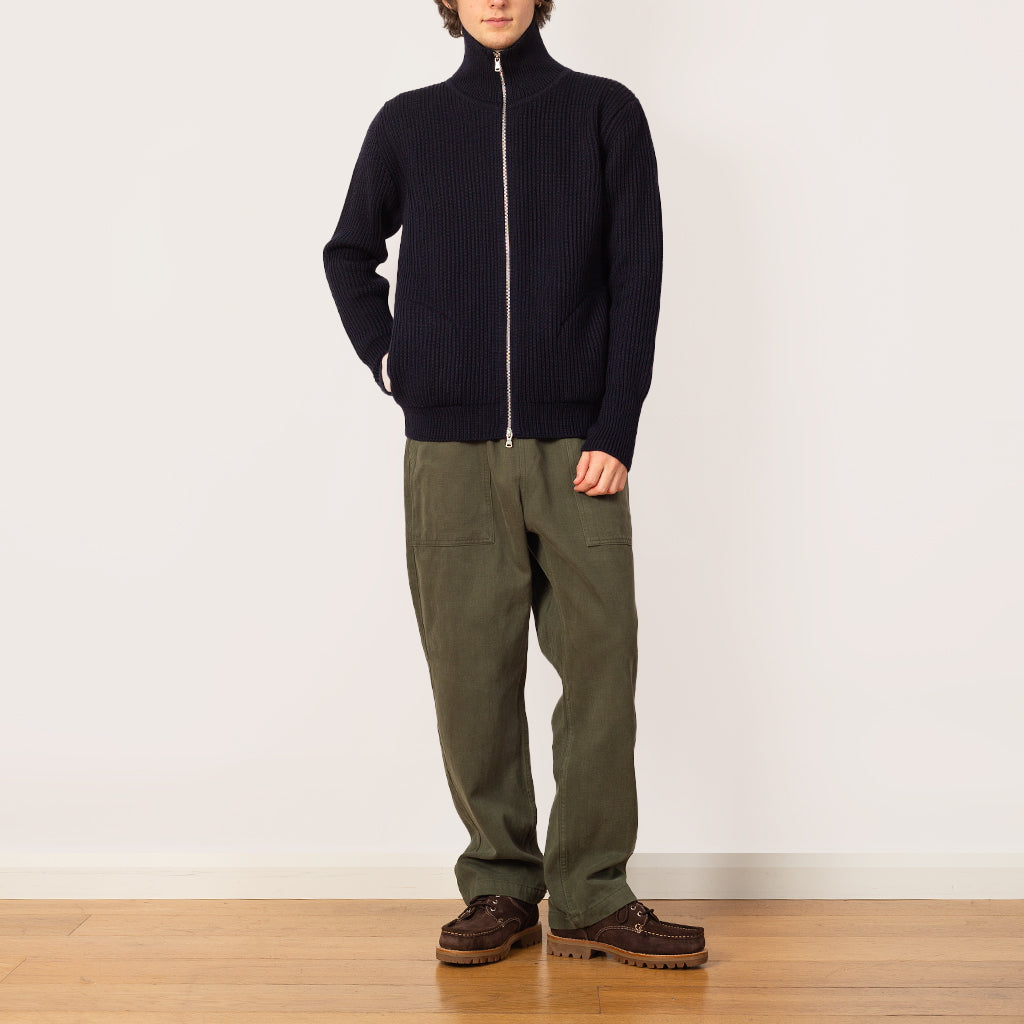 Navy Full Zip with Pockets - Navy