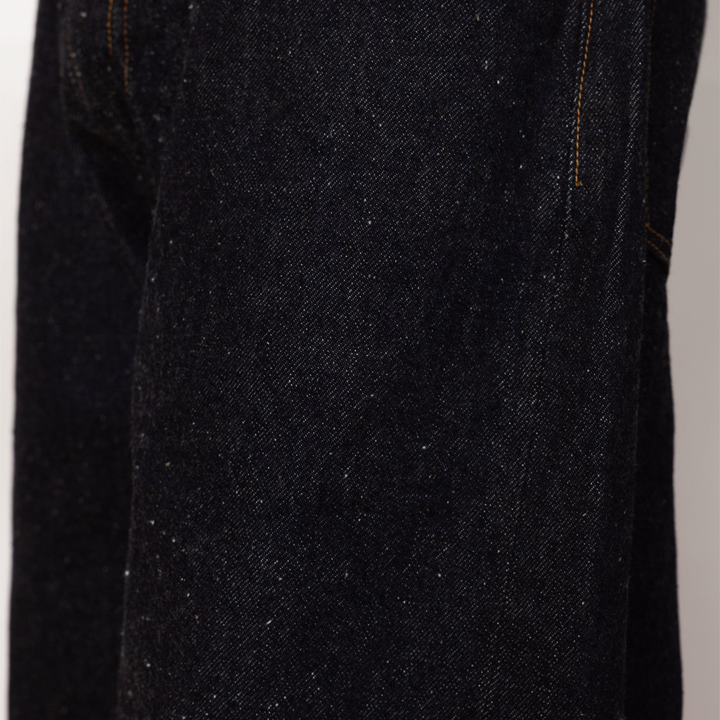 Five Pocket Zipper Front Denim Pants - Indigo One Wash