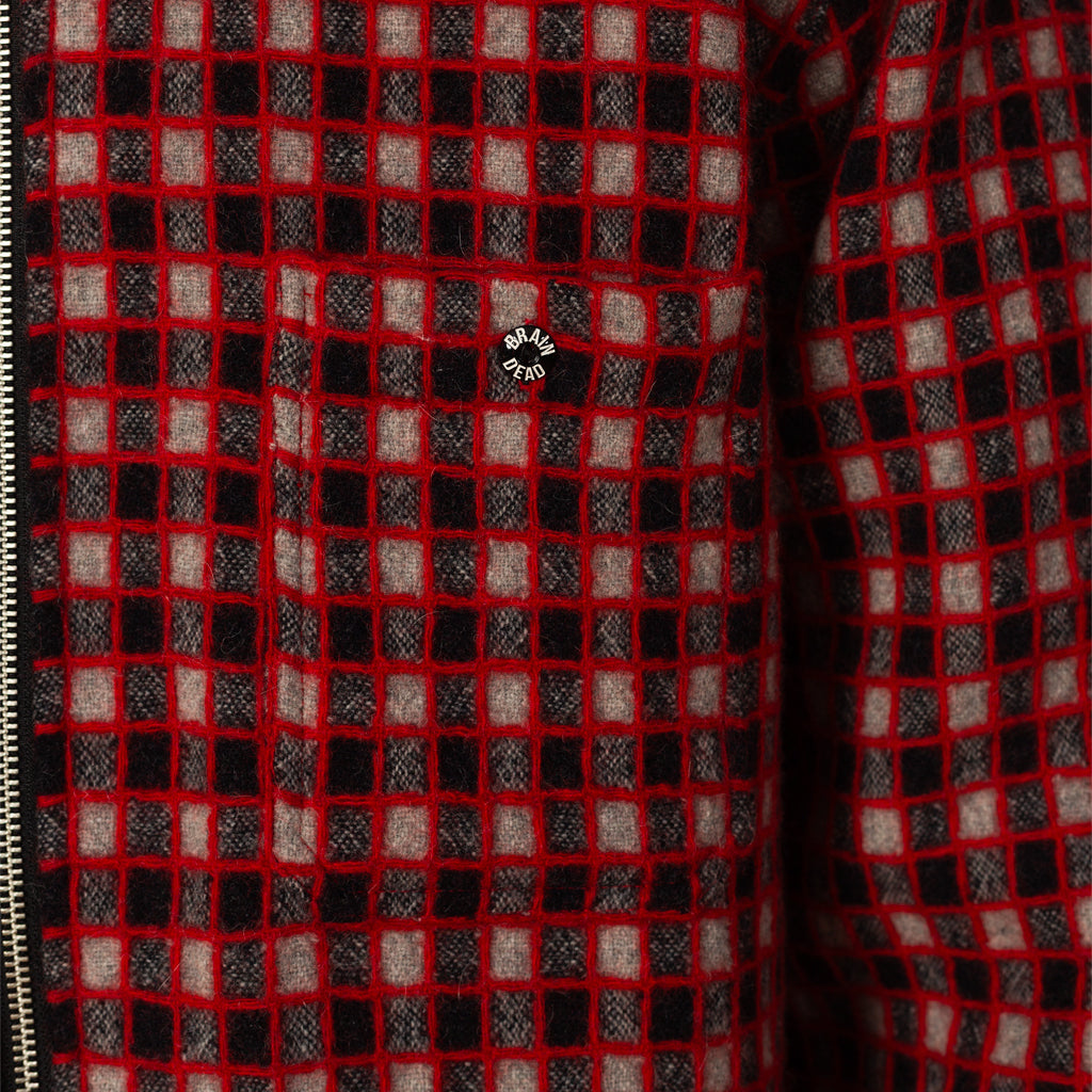 CHECK MATE FLANNEL ZIP SHIRT - Black Multi