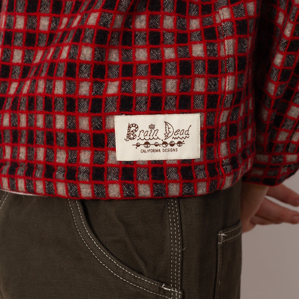CHECK MATE FLANNEL ZIP SHIRT - Black Multi