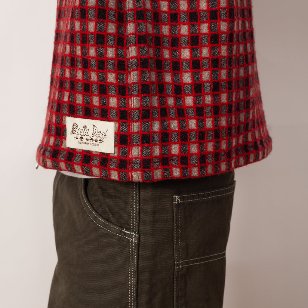 CHECK MATE FLANNEL ZIP SHIRT - Black Multi