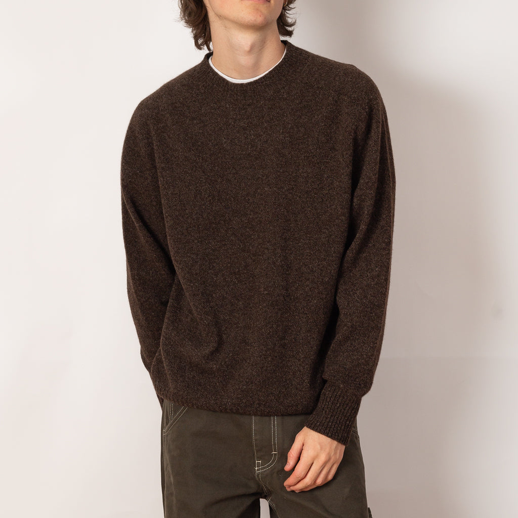 Seamless Crew Neck - Coffee Twist
