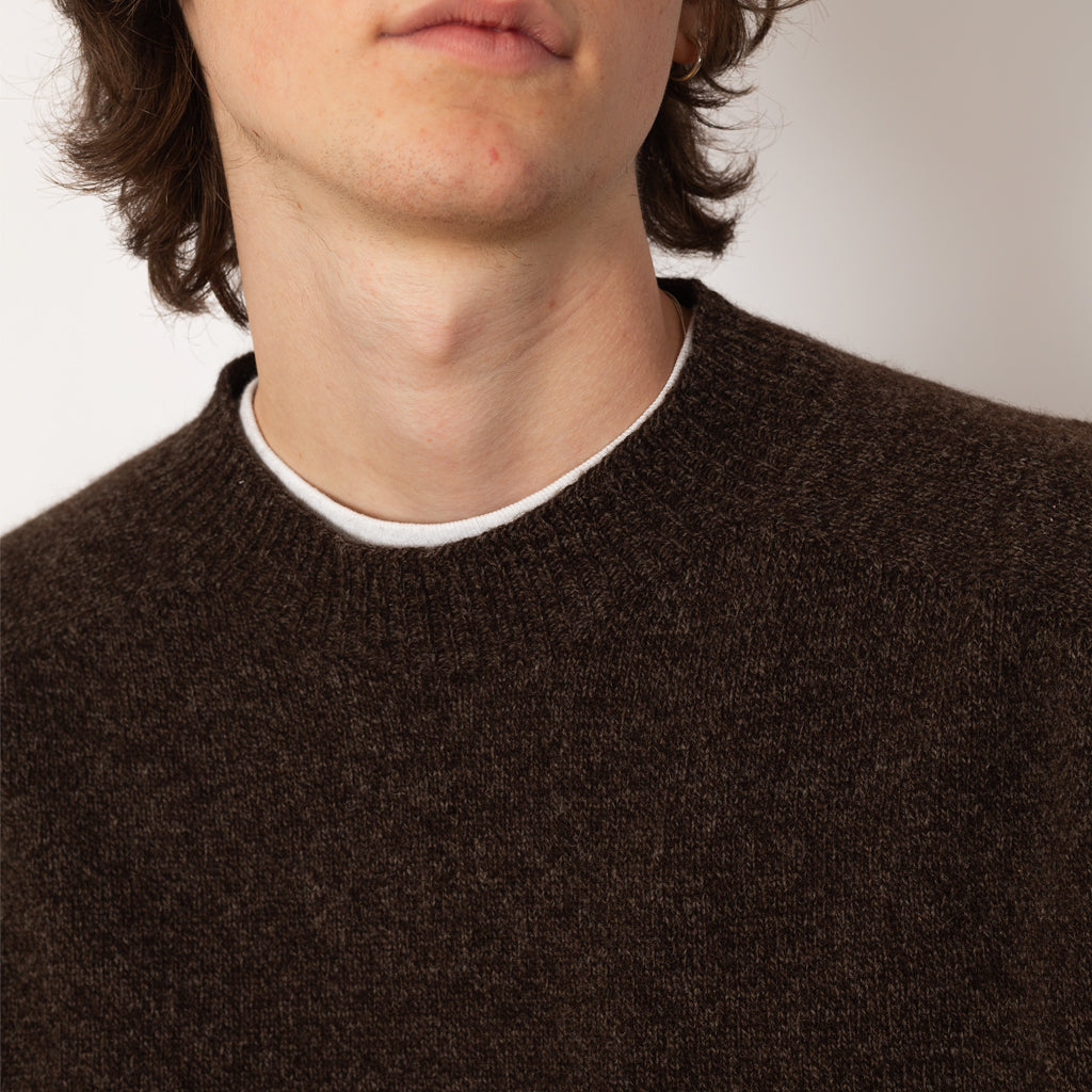 Seamless Crew Neck - Coffee Twist