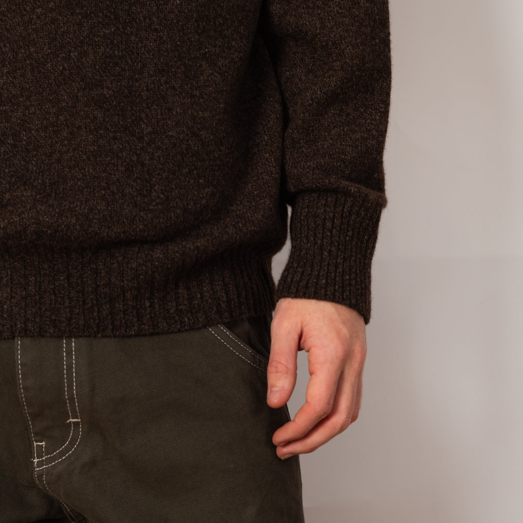 Seamless Crew Neck - Coffee Twist