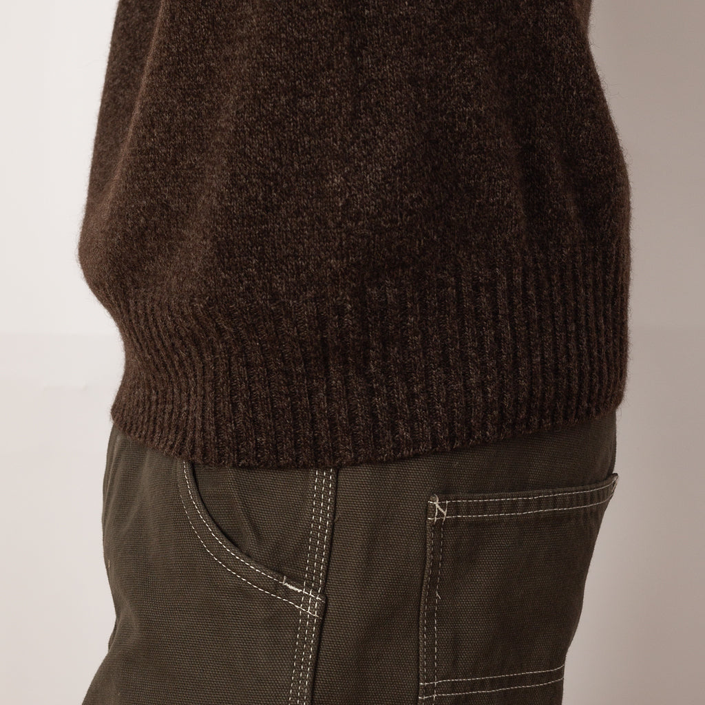 Seamless Crew Neck - Coffee Twist