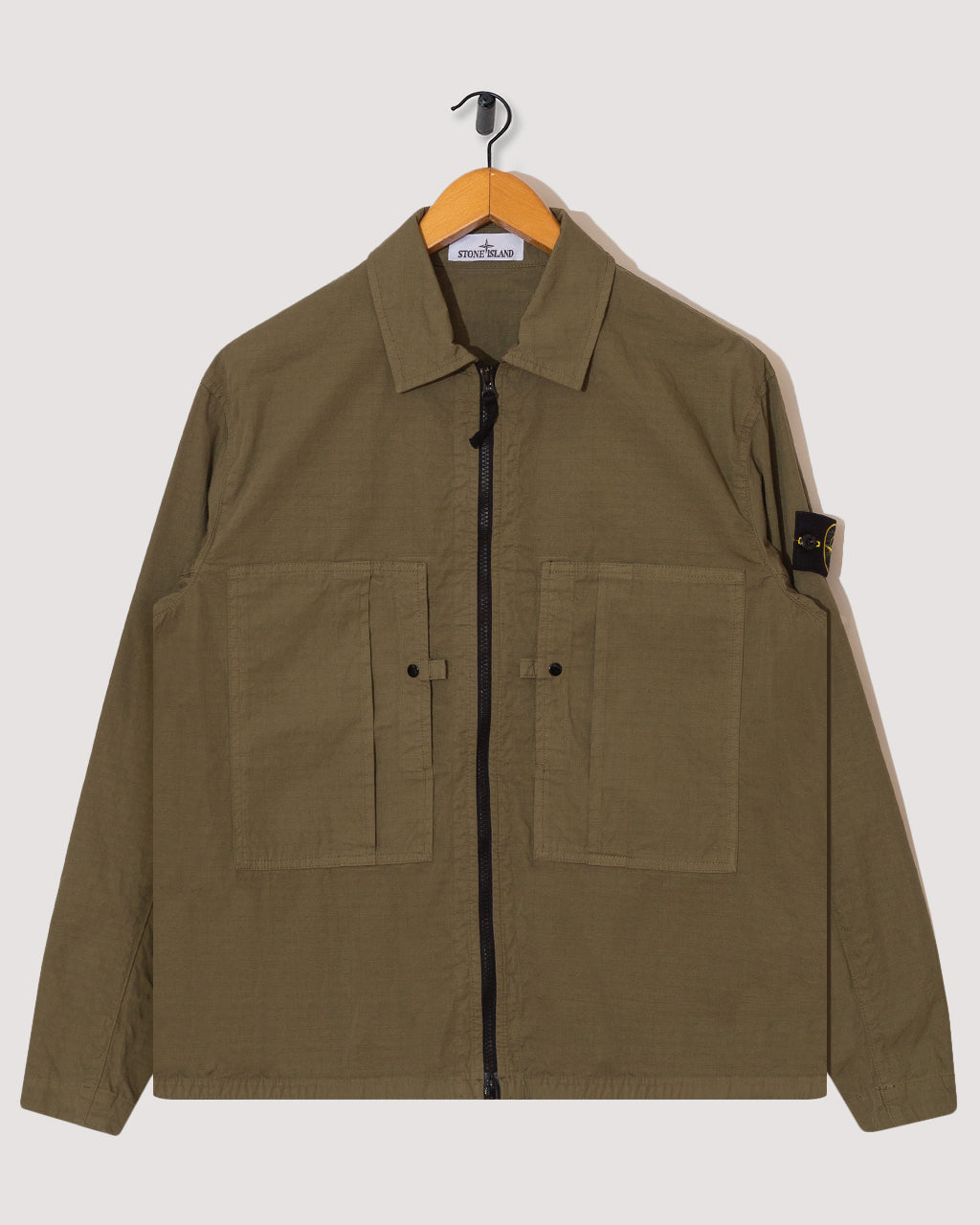 Ripstop Overshirt - V005G Military Green | Stone Island | Peggs & son.