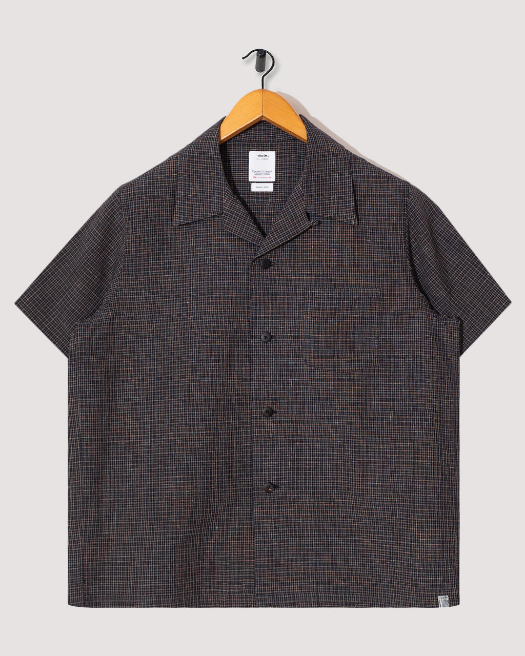 Judd Shirt SS Santome Check - Navy | Visvim | Peggs & son.