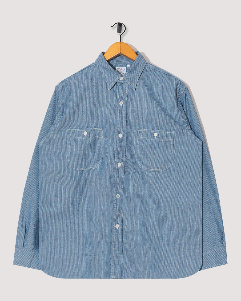 Relaxed Fit Chambray Work Shirt - Hickory | OrSlow | Peggs & son.