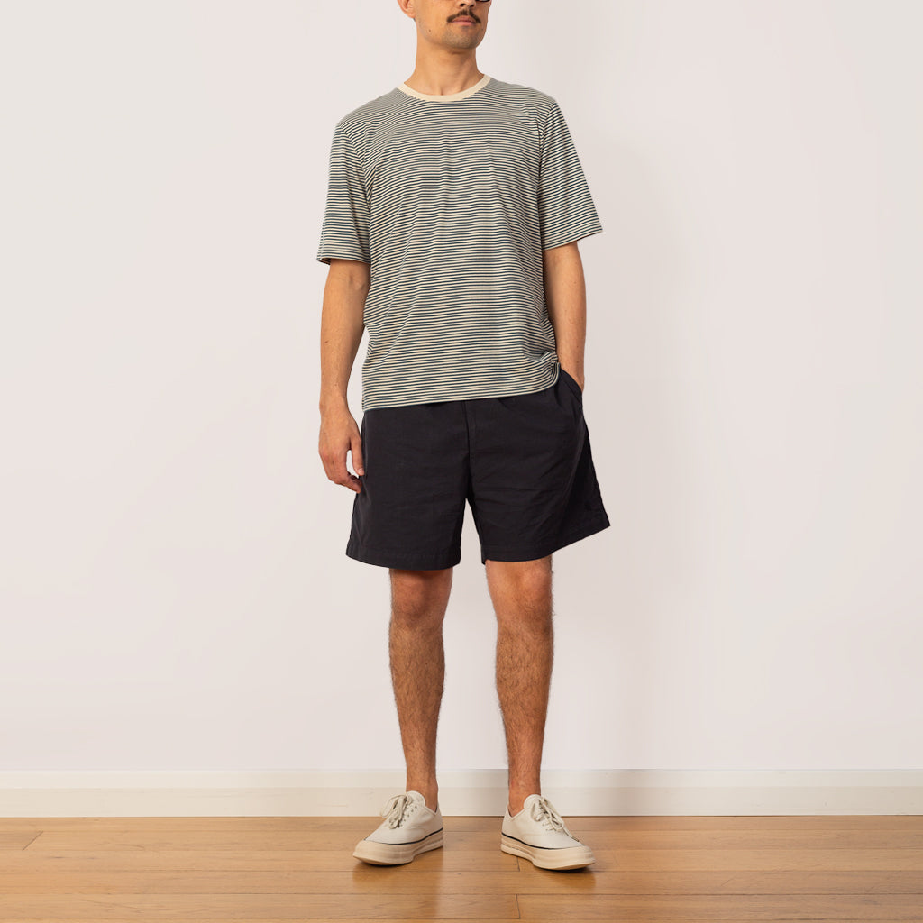 1x1 Stripe Tee - Deep Green