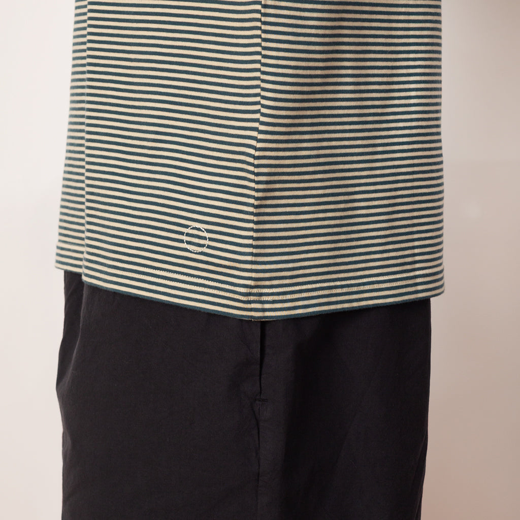 1x1 Stripe Tee - Deep Green