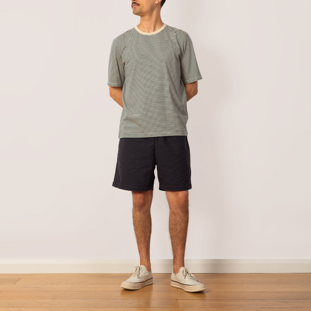 Per Cotton Tencel Shorts - Dark Navy