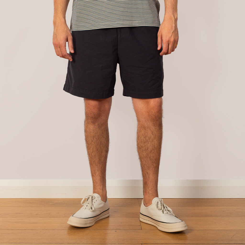 Per Cotton Tencel Shorts - Dark Navy