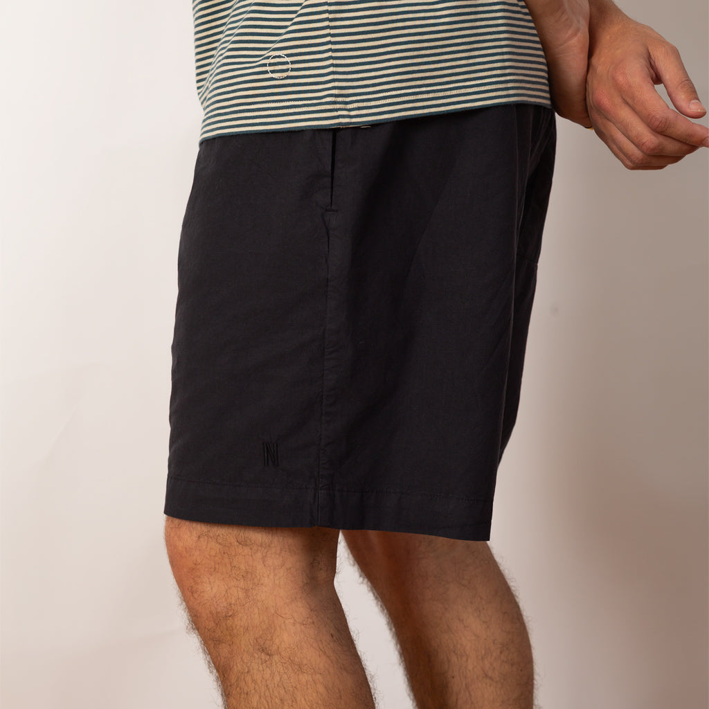 Per Cotton Tencel Shorts - Dark Navy
