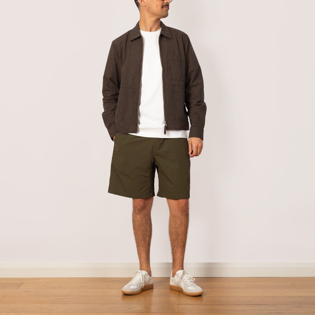 Zip Uniform Jacket - Navy Japanese Seersucker