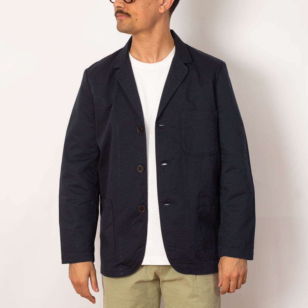 Three Button Jacket - Navy