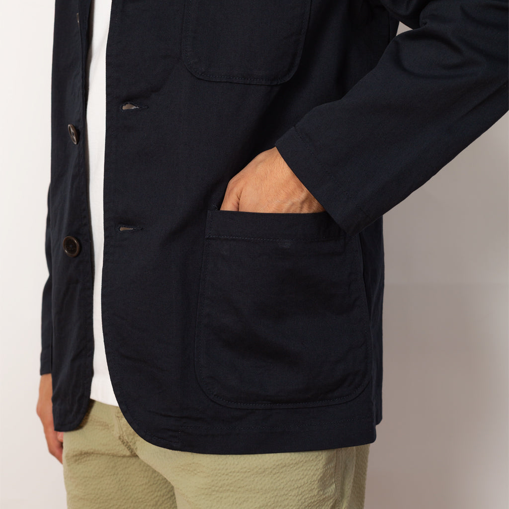 Three Button Jacket - Navy