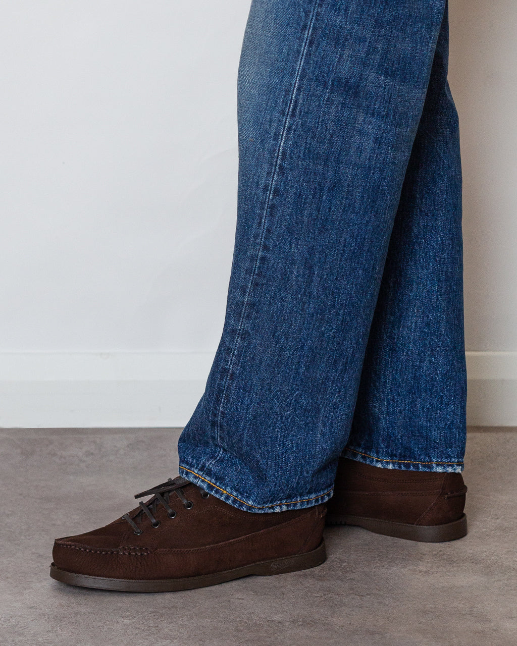 Malibu - Taurillon Nubuck Chocolate Marine Marron