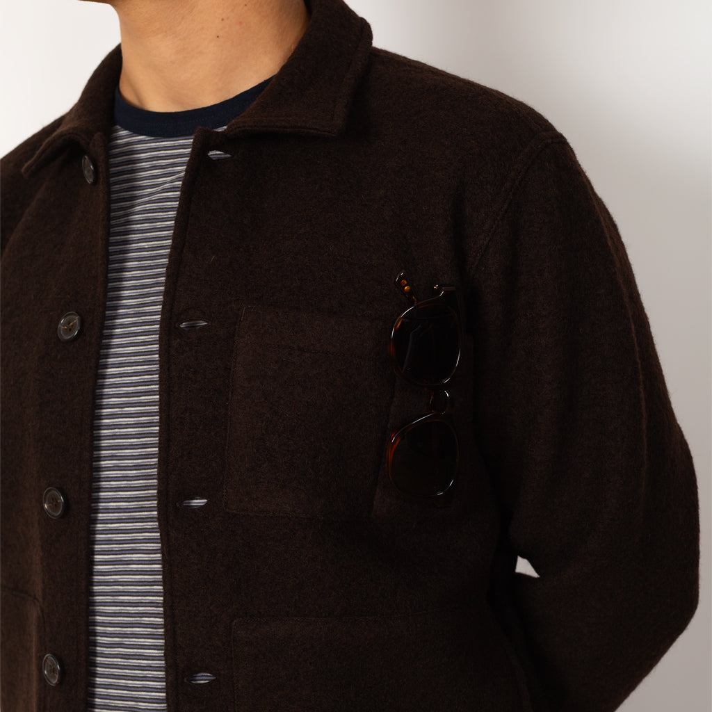 Uniform Jacket Wool Fleece - Brown