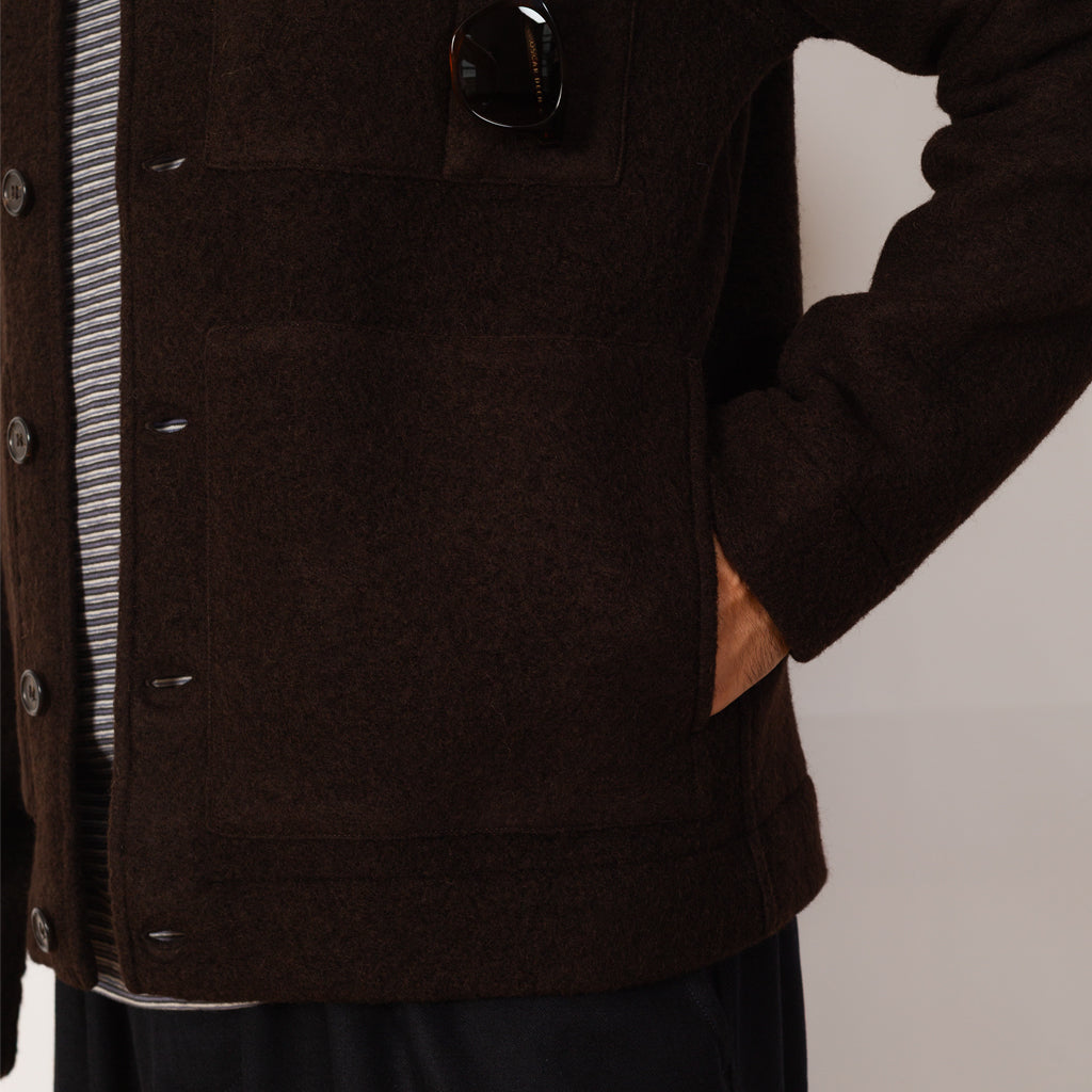 Uniform Jacket Wool Fleece - Brown