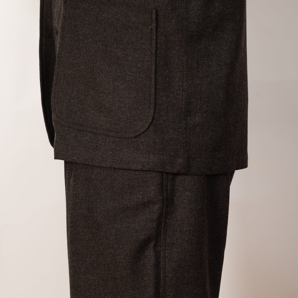 Two Button Jacket - Upcycled IT Tweed Brown