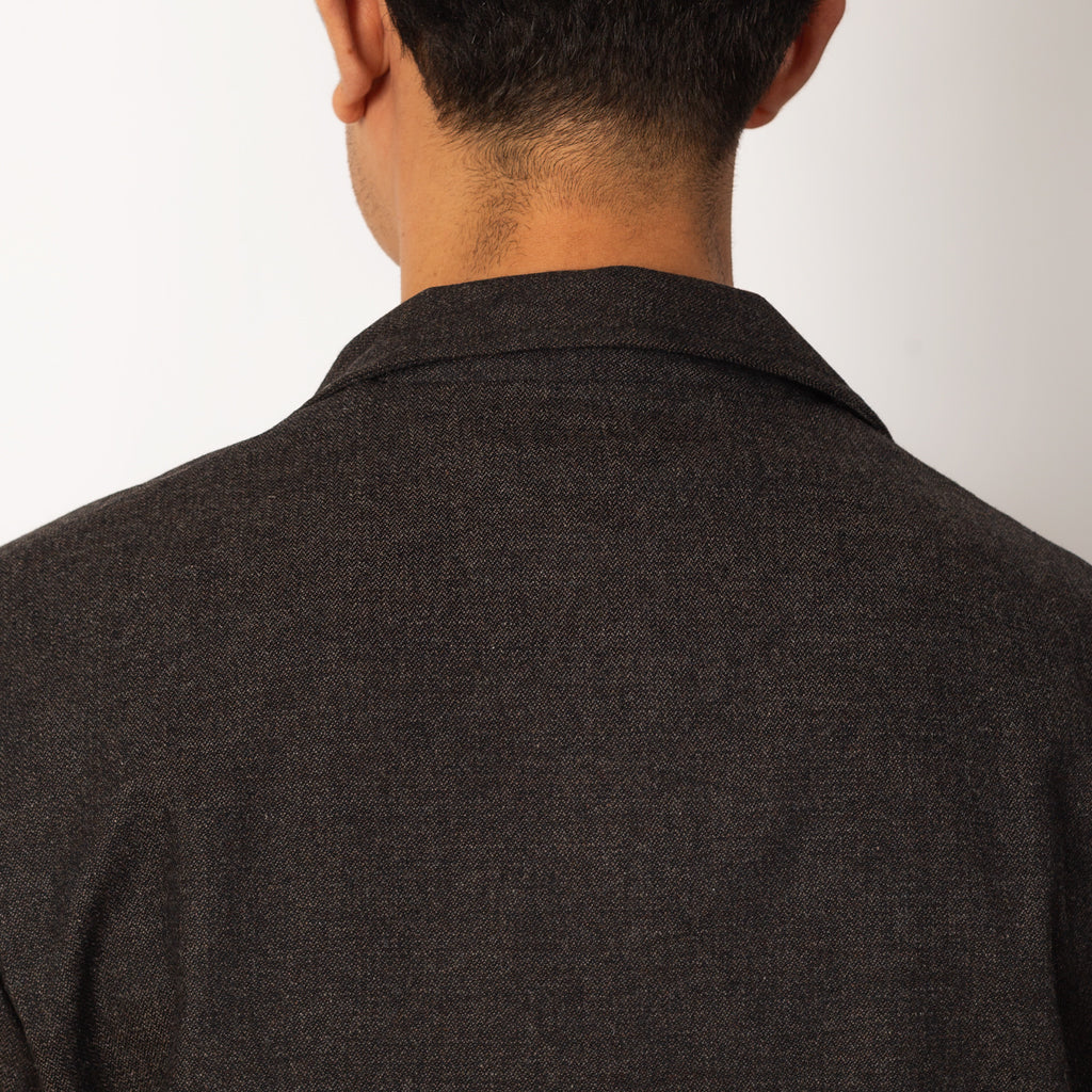 Two Button Jacket - Upcycled IT Tweed Brown