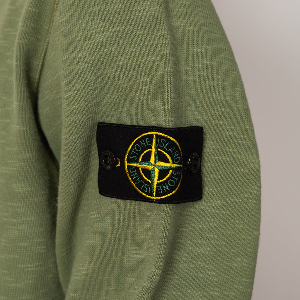 Crew Neck Slub - Sage - V0055