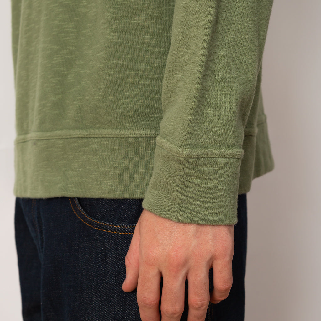 Crew Neck Slub - Sage - V0055