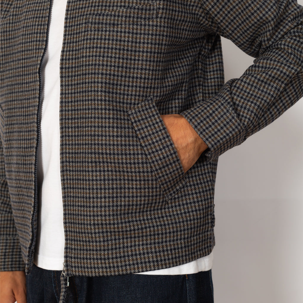 Windcheater Jacket - Houndstooth Wool Charcoal