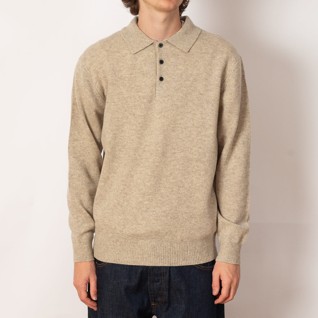 Knit Polo 9G - Beige