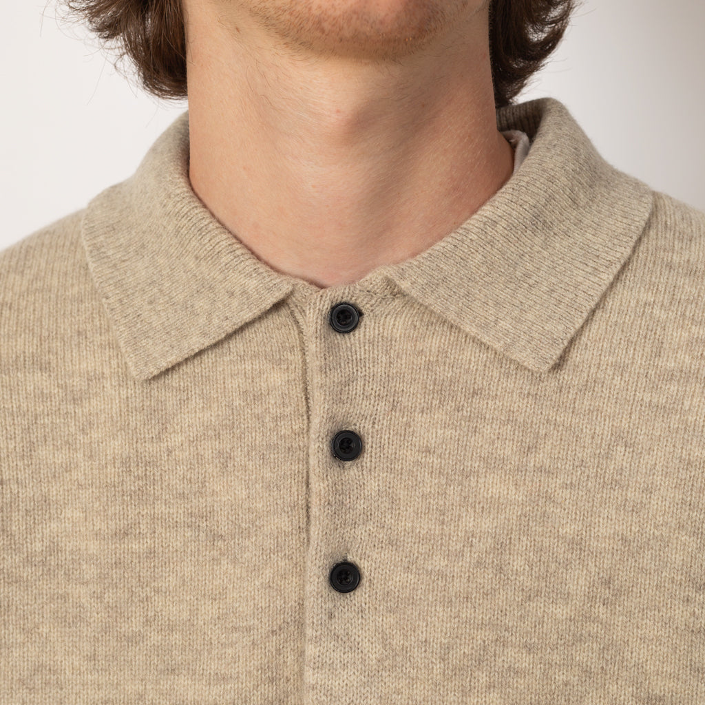 Knit Polo 9G - Beige