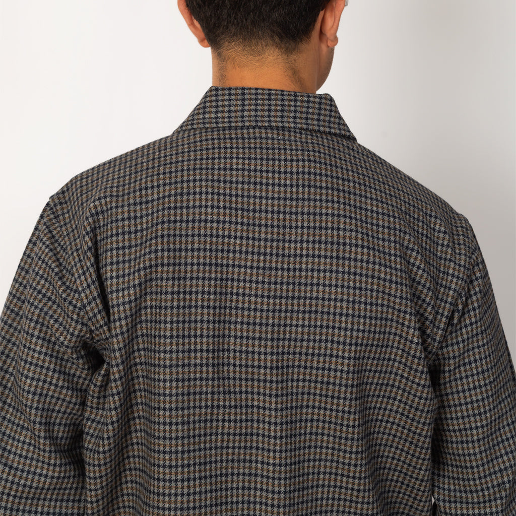 Windcheater Jacket - Houndstooth Wool Charcoal