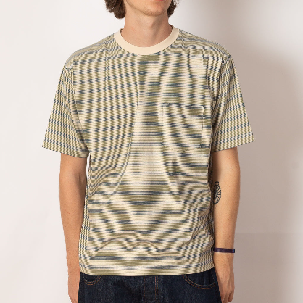 Pocket Tee Pin Stripe - Off White
