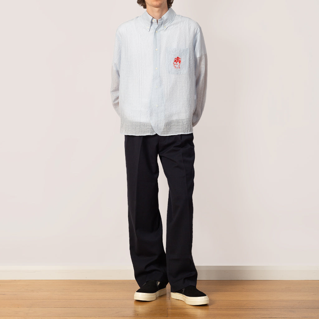 Brooks Brothers Half Placket Oxford Shirt - Ice