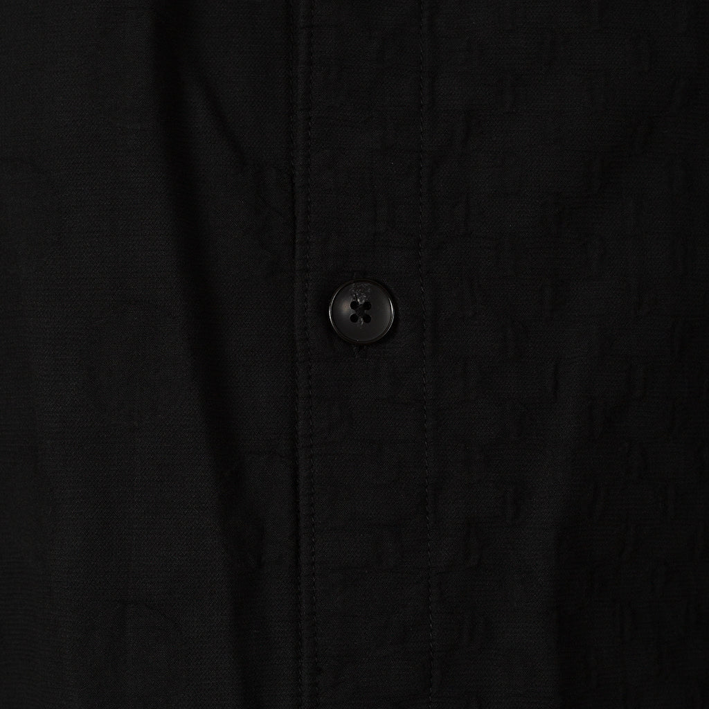 Stand Collar Shirt Jacket - Black