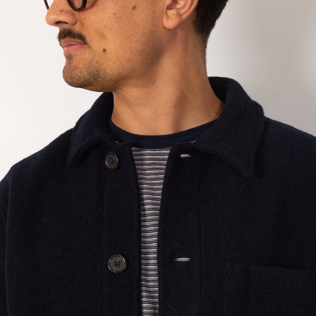 Field Jacket Wool Fleece - Navy
