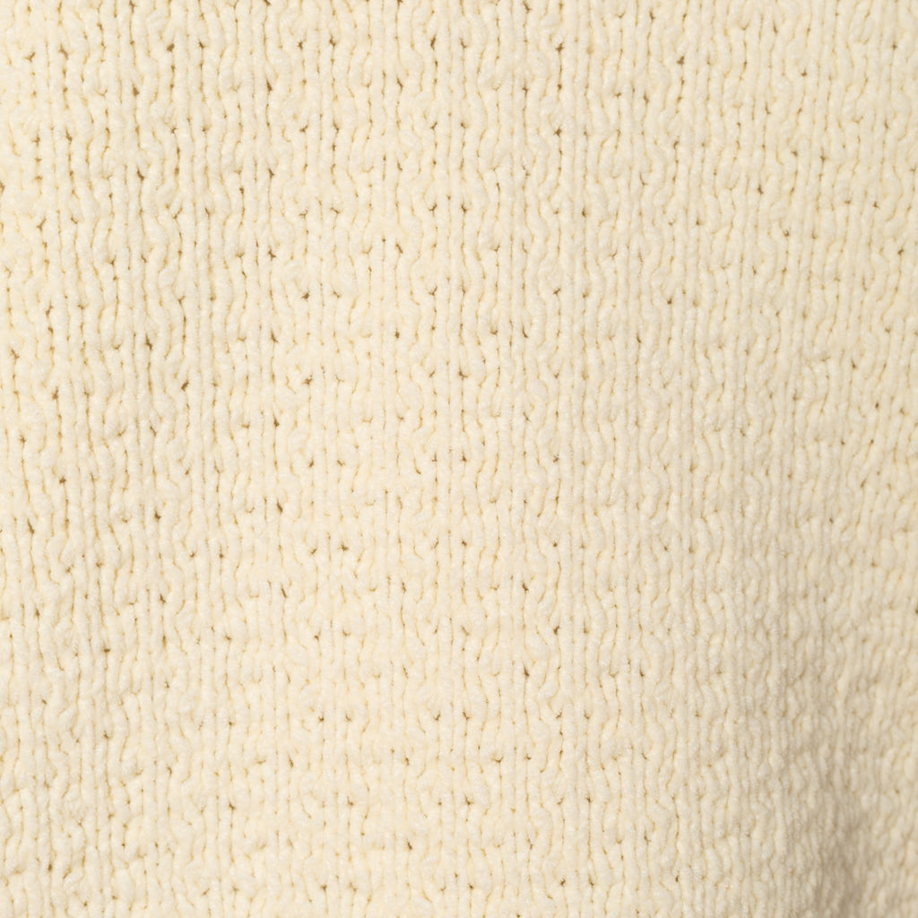 Chenille Mock Neck Knit - Ivory - V0093