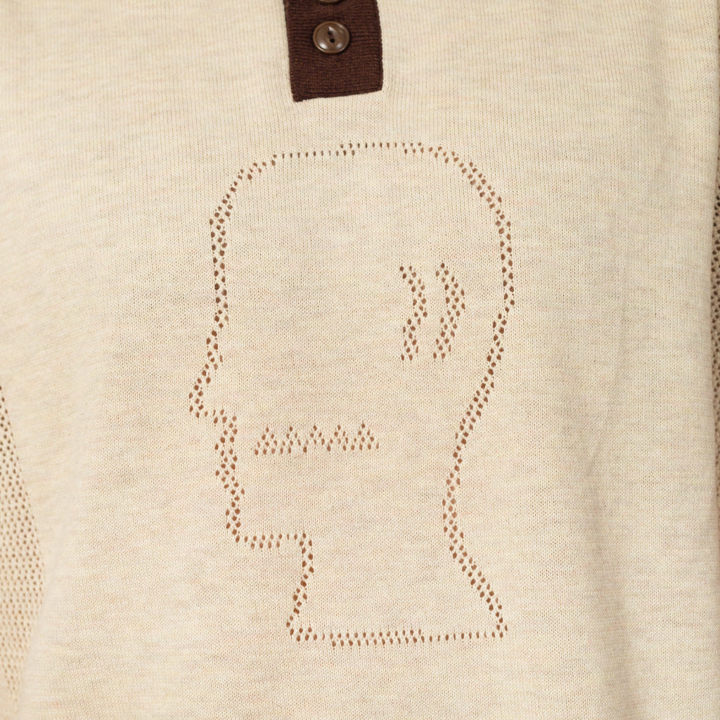 Logo Head Pointelle Polo - Natural