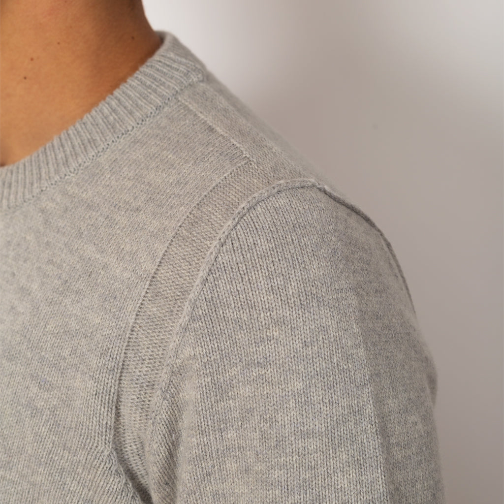 Lambswool Crew Knit - Polvere Melange - V0M64