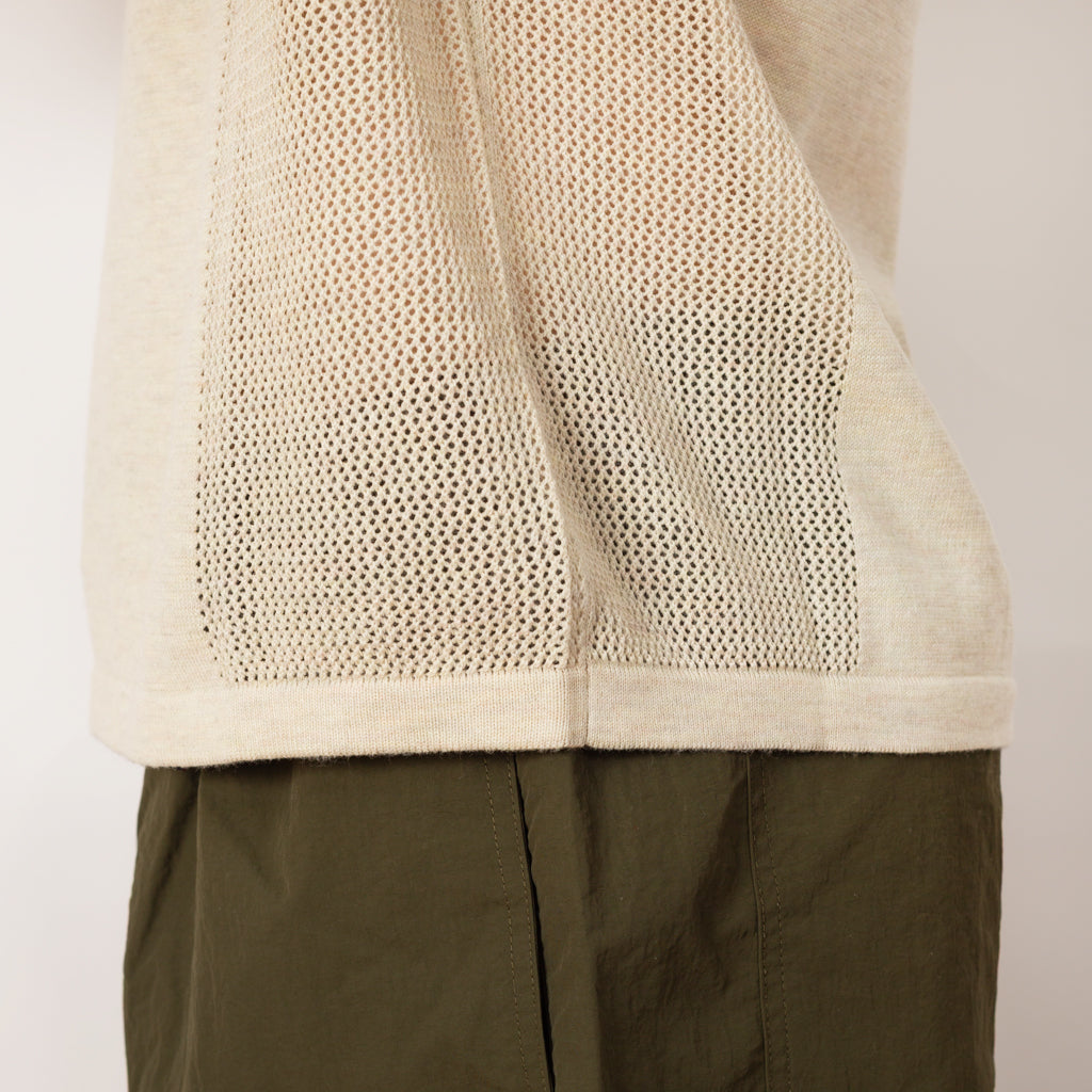 Logo Head Pointelle Polo - Natural