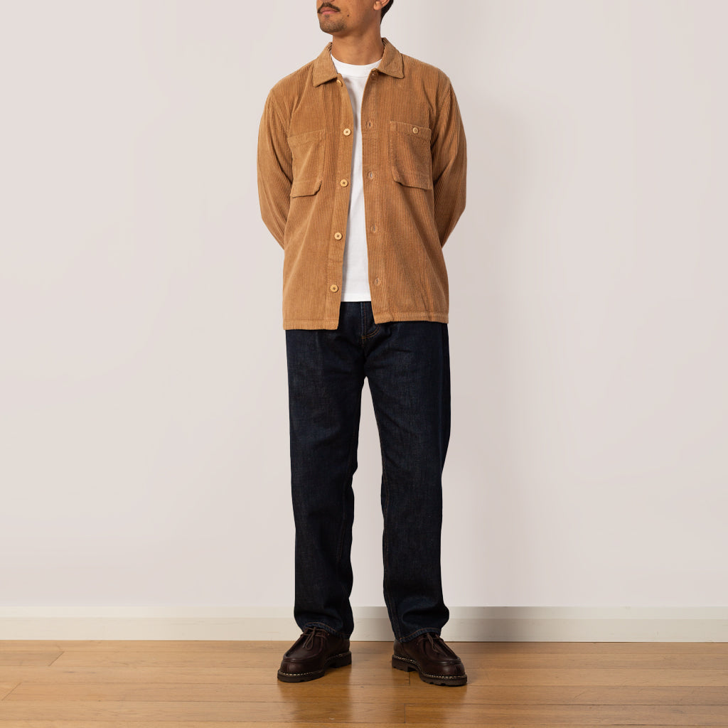 Patch Overshirt - Mink Chunky Cord