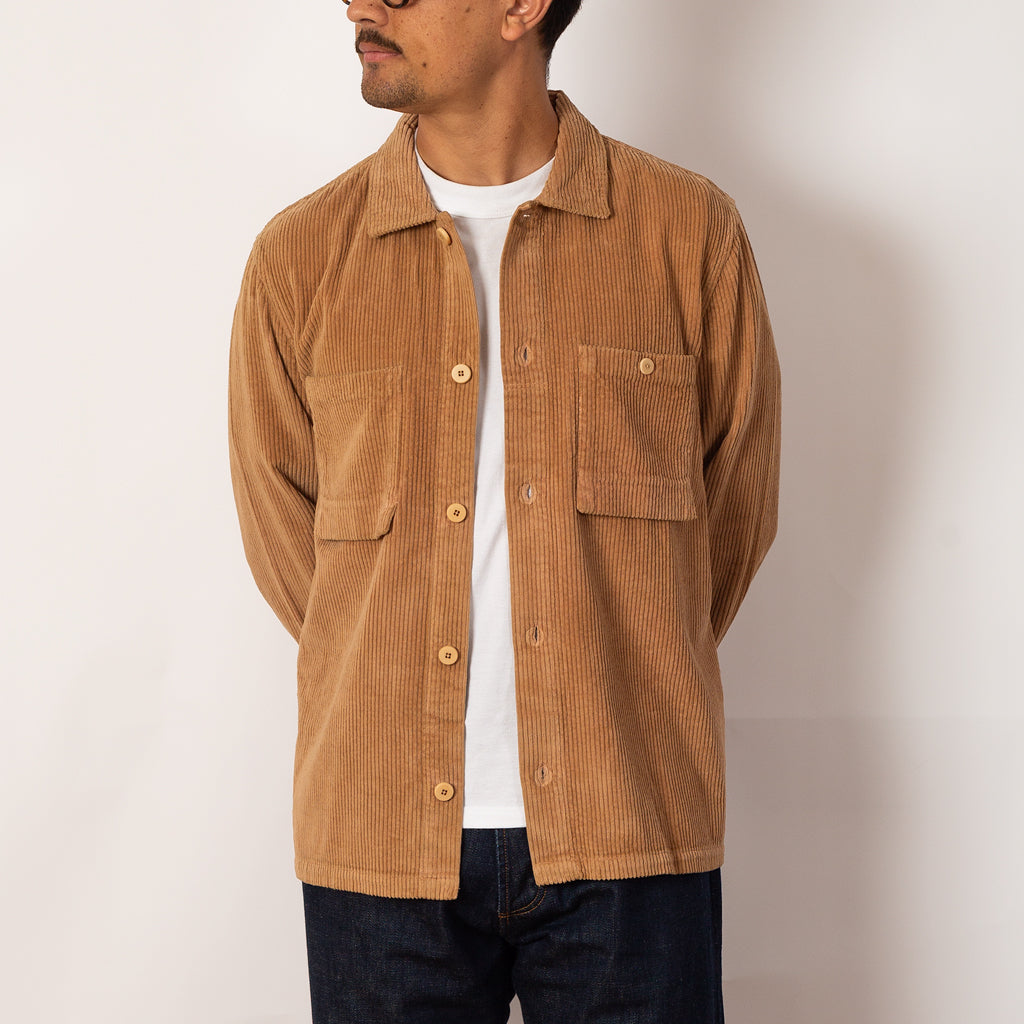 Patch Overshirt - Mink Chunky Cord